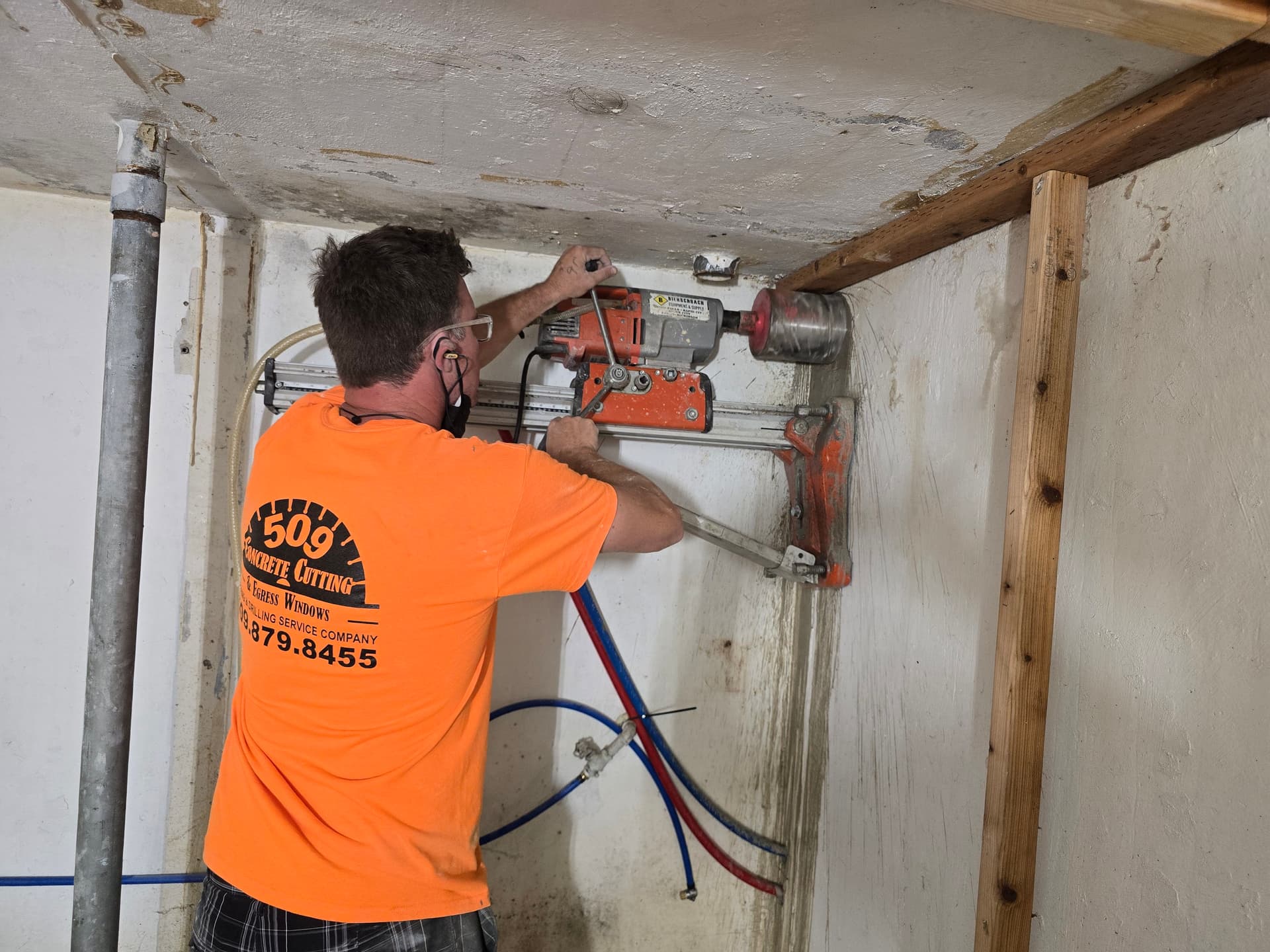 Core Drilling Through Concrete for Plumbing Prep image