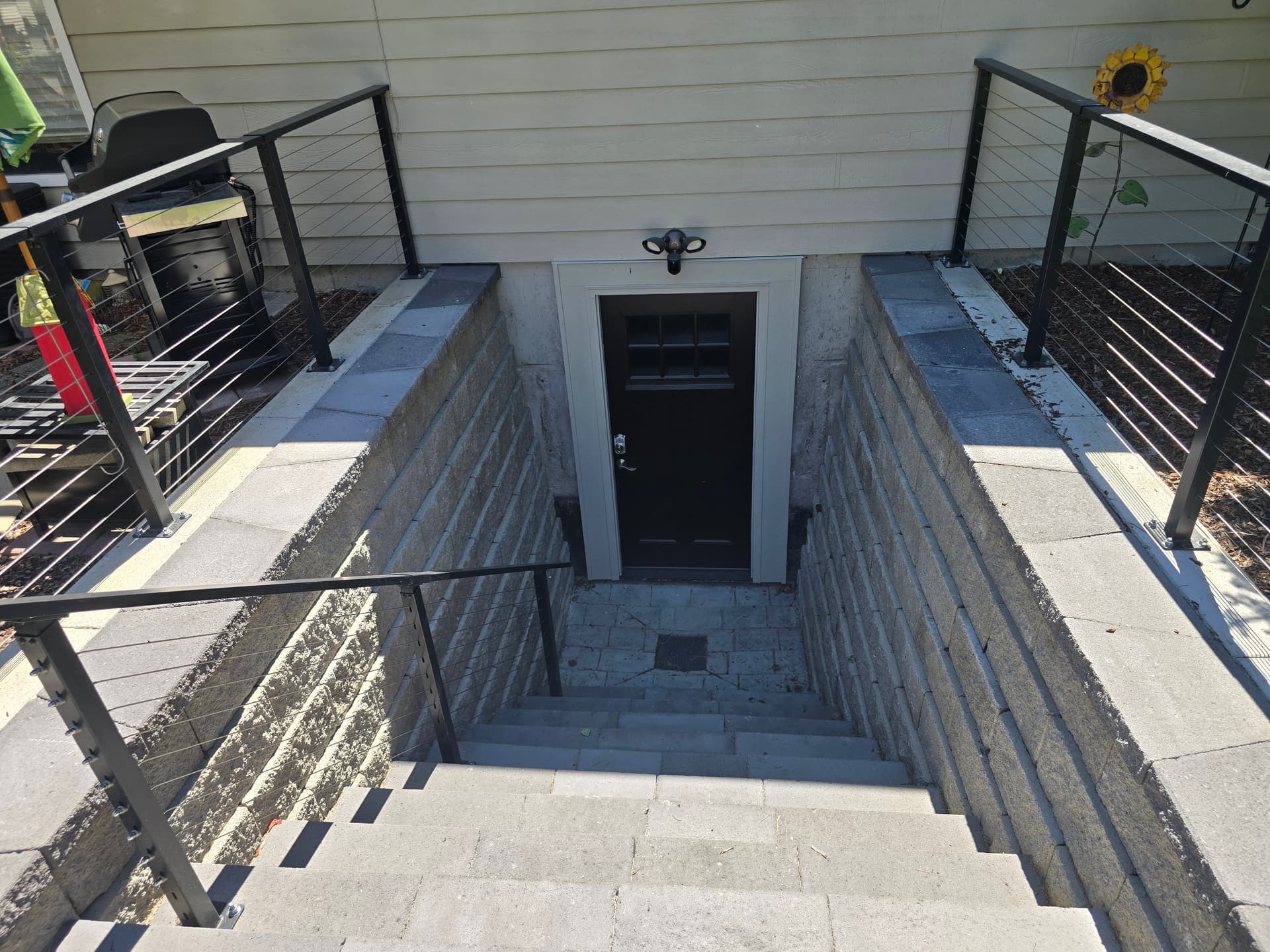 Gallery photos for Walk-Out Basement Entrance and Egress Window Well That Still Impresses: Image #3