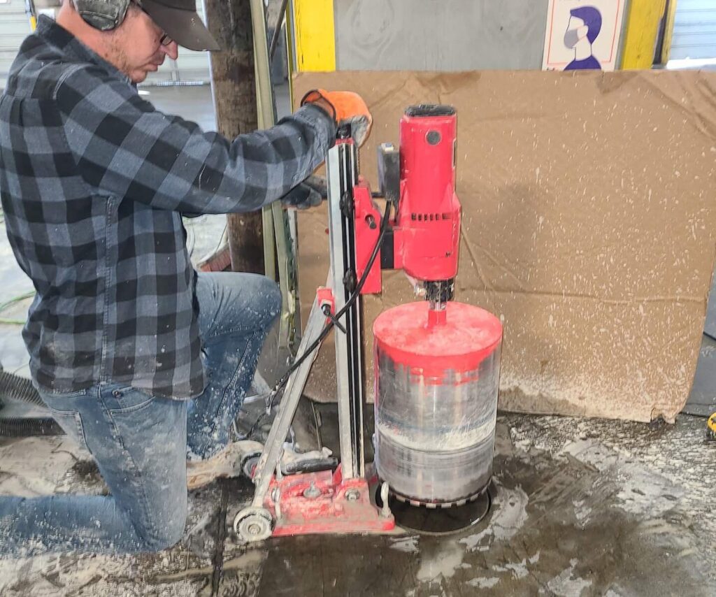 Image of core drilling at a residence